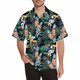Custom Face Parrot Men's All Over Print Hawaiian Shirt, Personalized Aloha Shirt With Photo Summer Beach Party As Gift for Vacation
