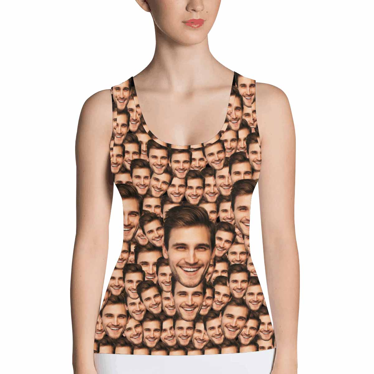 Custom Face Women's All Over Print Tank Top