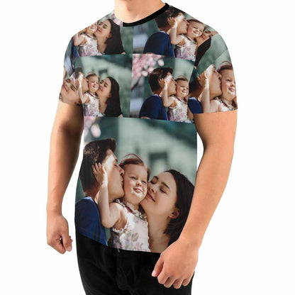 Custom Photo Tee Put Your Photo on Shirt Unique Design Men's All Over Print T-shirt