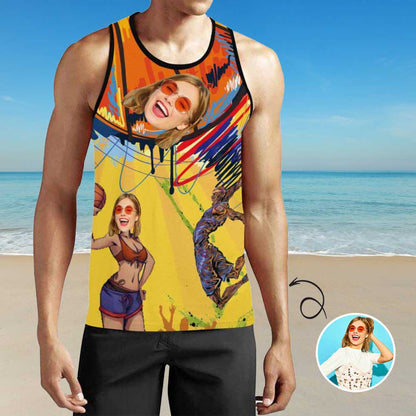 Custom Face Basketball Men's All Over Print Tank Top