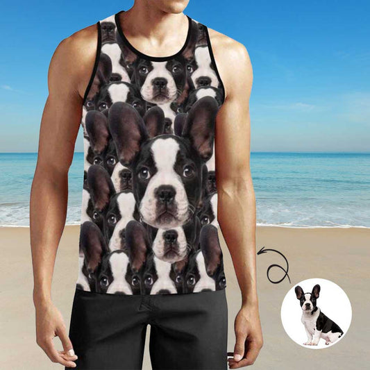 Custom Face Pet Men's All Over Print Tank Top