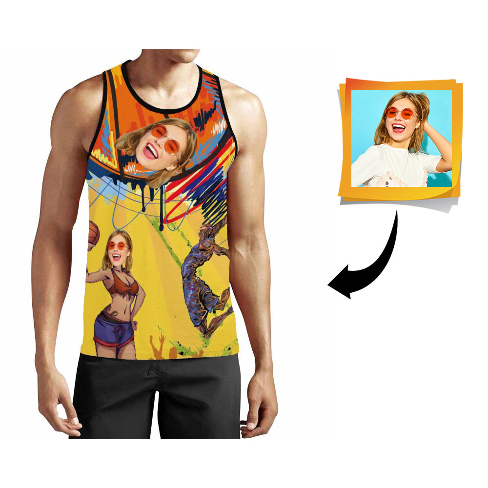 Custom Face Basketball Men's All Over Print Tank Top