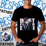 Custom Photo Best Father Ever Tee Put Your Photo on Shirt Unique Design Men's All Over Print T-shirt