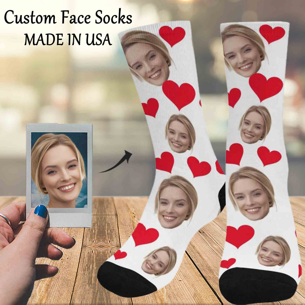 Custom Socks Face Socks with Faces Personalized Socks Valentine's