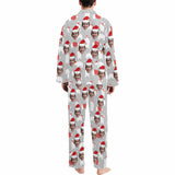 Custom Face Pajamas Polobear Sleepwear Personalized Men's Long Pajama Set