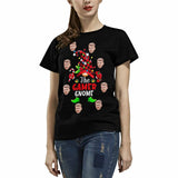 Custom Face The Gamer Gnome Tee Put Your Photo on Shirt Unique Design Women's All Over Print T-shirt