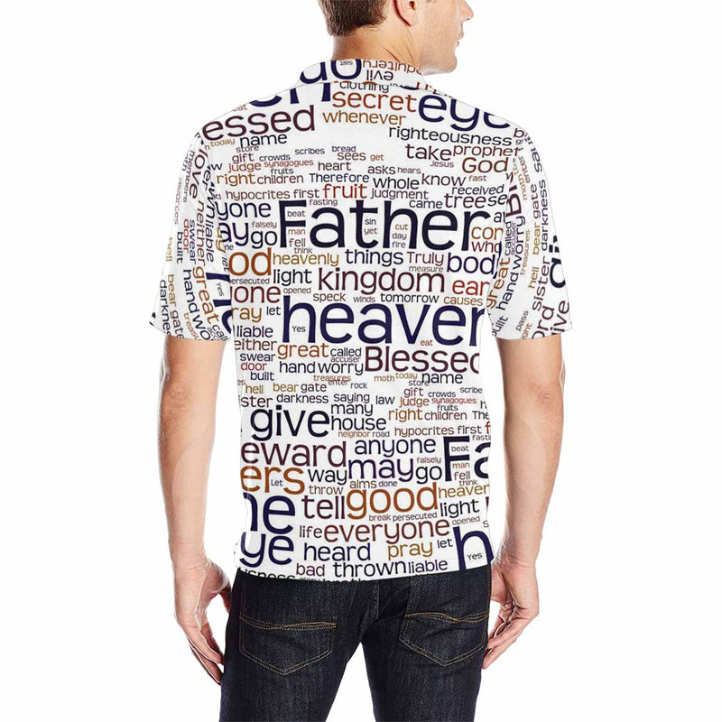 Custom Photo Good Father Men's All Over Print Polo Shirt