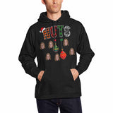 Printing Nuts Lattern Hoodie with Face, Custom Men's All Over Print Hoodie Surprise Gifts for Dad Husband Boyfriend