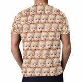 Custom Face Seamless Cute Baby Tee Put Your Photo on Shirt Unique Design Men's All Over Print T-shirt