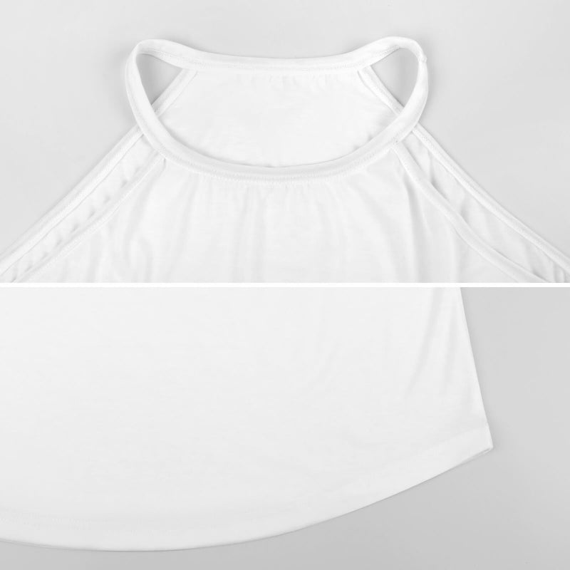 Personalized Face Tank Tops Tropical Plants Summer Halterneck Strapless Print Vest Shirt Women's Loose Top