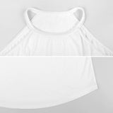 Custom Face&Name Colorful Flag Tops Summer Halterneck Strapless Vest Shirt Print Women's Loose Top