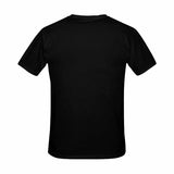 Custom Portrait Outline Shirt, Line Art Photo Shirt For Male, Custom Men's All Over Print T-shirt, Photo Outline Outfit For Father Black