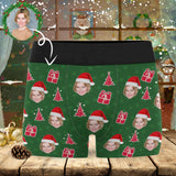 Custom Face Boxers Underwear Personalized Christmas Green Gifts Mens' All Over Print Boxer Briefs