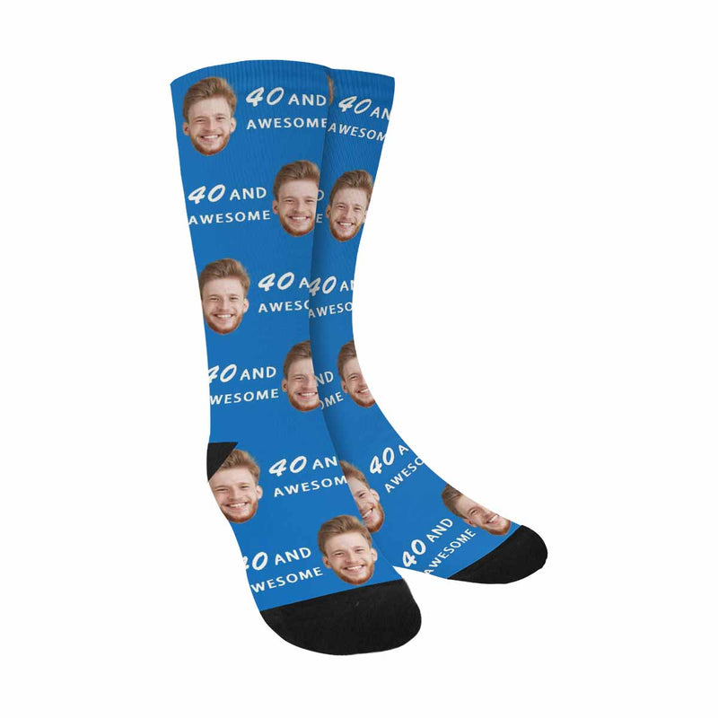 Custom Socks with Faces & Number Personalized Socks Face on Socks Birthday Gifts for Husband