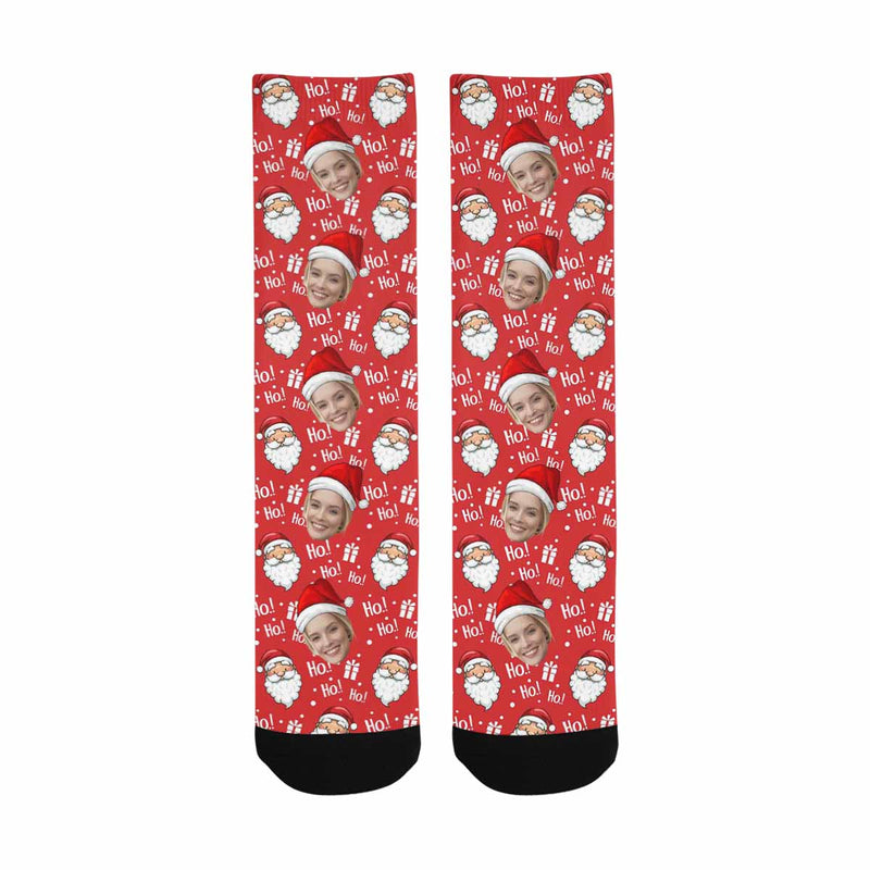 Custom Socks Face Socks with Faces Personalized Socks Face on Socks Christmas Hat Face Socks for Girlfriend