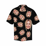 Custom Face Circle Men's All Over Print Hawaiian Shirt, Personalized Aloha Shirt With Photo Summer Beach Party As Gift for Vacation
