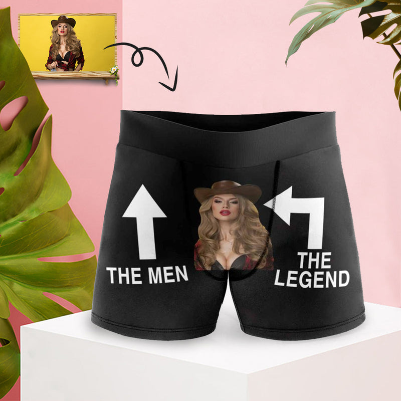Custom Face Boxers Underwear Personalized The Men The Legend Mens' All Over Print Boxer Briefs