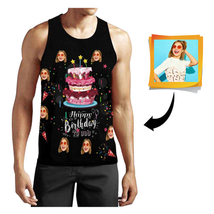 Custom Face Birthday Men's All Over Print Tank Top