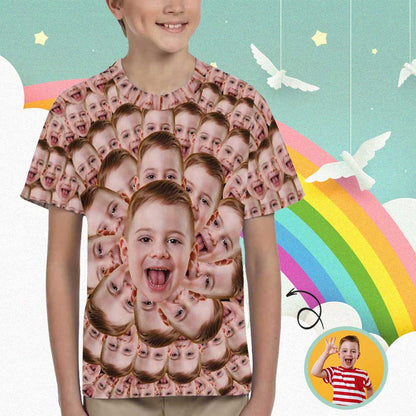 Custom Face Kid's All Over Print T-shirt