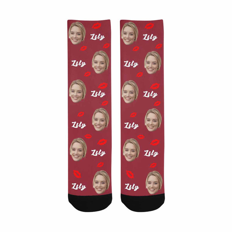 Custom Socks Face Socks with Faces & Name Personalized Socks Birthday Gifts for Wife