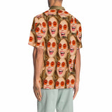 Custom Face Seamless Men's All Over Print Hawaiian Shirt