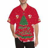 Custom Face Merry Christmas Men's All Over Print Hawaiian Shirt