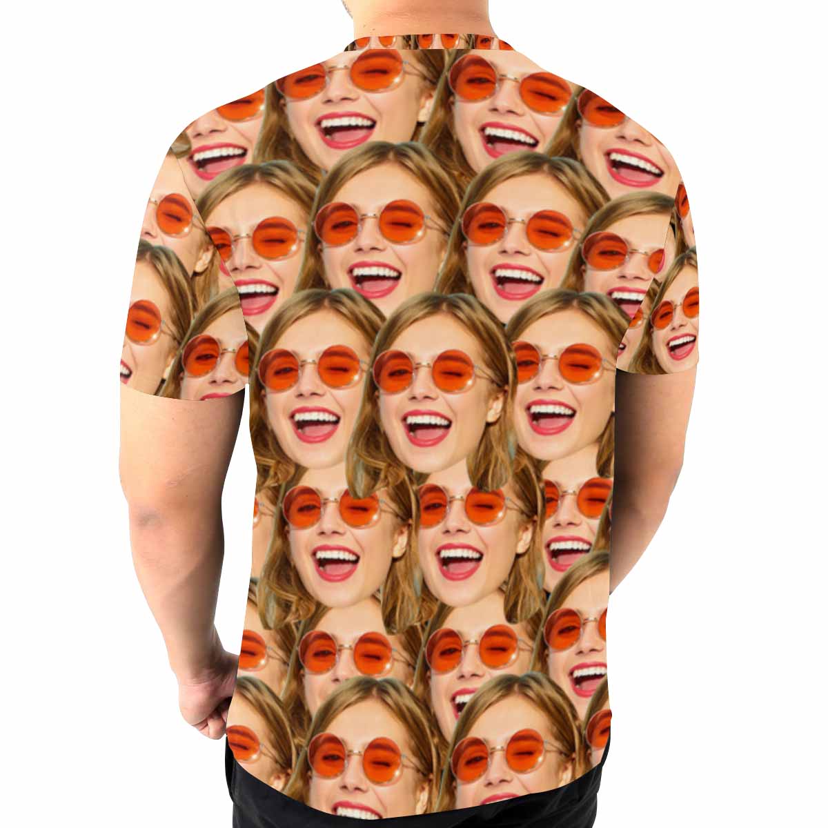 Custom Face Seamless Men's All Over Print T-shirt