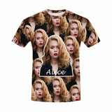 Custom Face Beauty Cute Tee Put Your Photo on Shirt Unique Design Men's All Over Print T-shirt