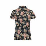 Custom Face Yellow Dendrobium Polo Shirt, Personlized Shirt For Women, Photo Women's All Over Print Polo Shirt
