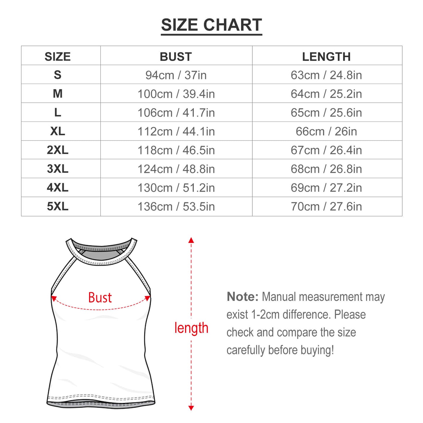 Custom Face Loose Top Women's Multiple Colours Summer Halterneck Strapless Vest Shirt for Her