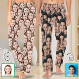 Personalized Long Pajama Pants for Men&Women Custom Seamless Face Sleepwear Slumber Party