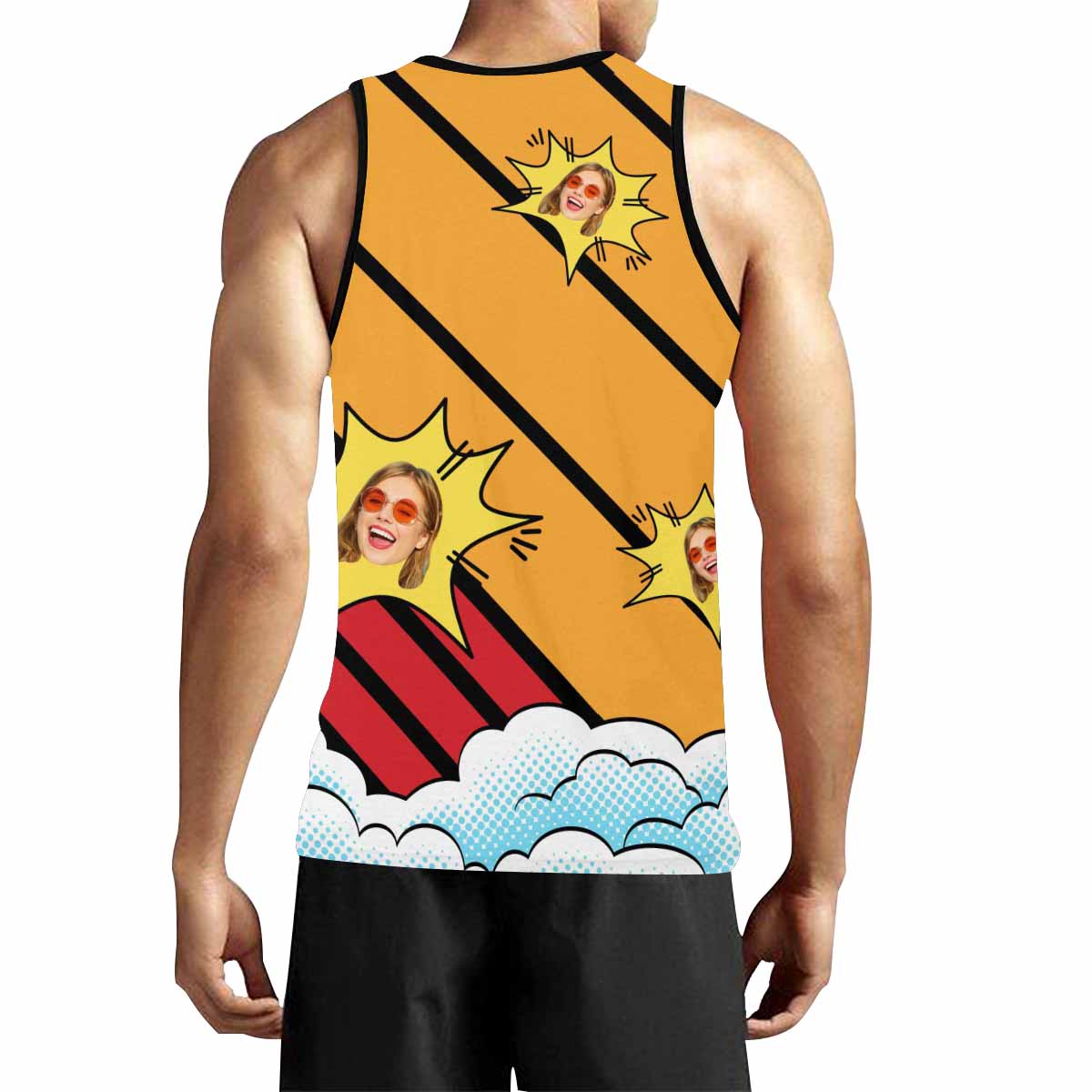 Custom Face Selfie Men's All Over Print Tank Top