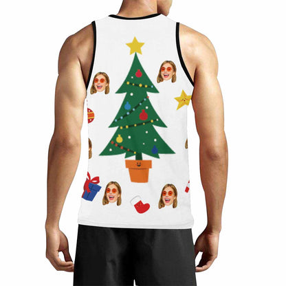 Custom Face Christmas Men's All Over Print Tank Top