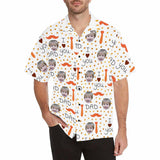 Custom Face I Love You Dad Orange Dots White Men's All Over Print Hawaiian Shirt
