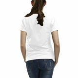 Custom Portrait Outline Shirt, Line Art Photo Shirt For Female, Custom Women's All Over Print T-shirt, Photo Outline Outfit For Mother White