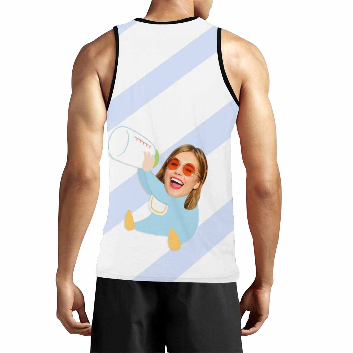 Custom Face Milk Bottle Men's All Over Print Tank Top