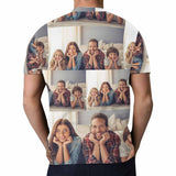 Custom Photo Happy Family Tee Put Your Photo on Shirt Unique Design Men's All Over Print T-shirt