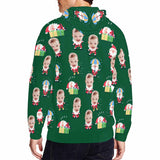 Custom Face Cute Baby Christmas Men's All Over Print Full Zip Hoodie