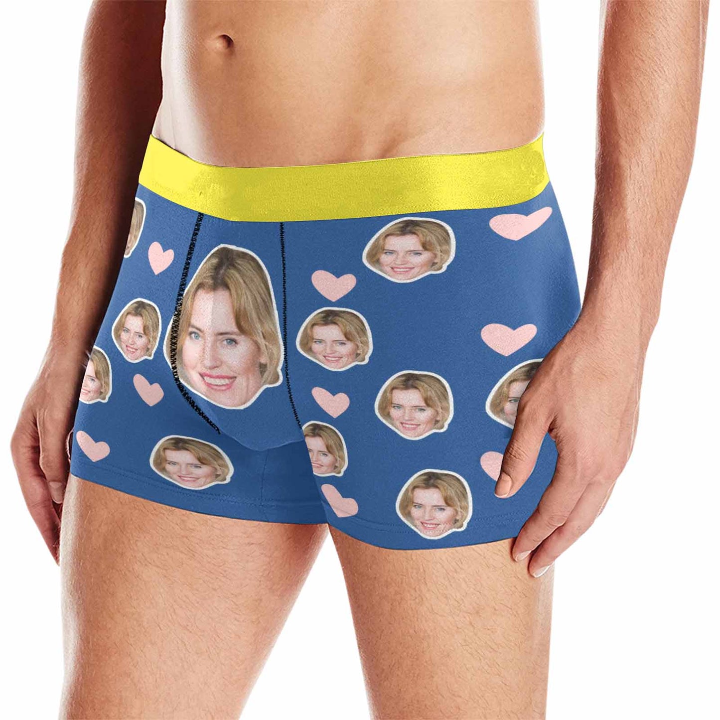 Custom Face Men's All Over Print Boxer Briefs Personalized Love Underwear