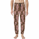 Custom Girlfriend's Face Sleepwear Personalized Men's Slumber Party Long Pajama Pants