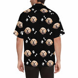Custom Pet's Face Paws Men's All Over Print Hawaiian Shirt, Personalized Aloha Shirt With Photo Summer Beach Party As Gift for Vacation