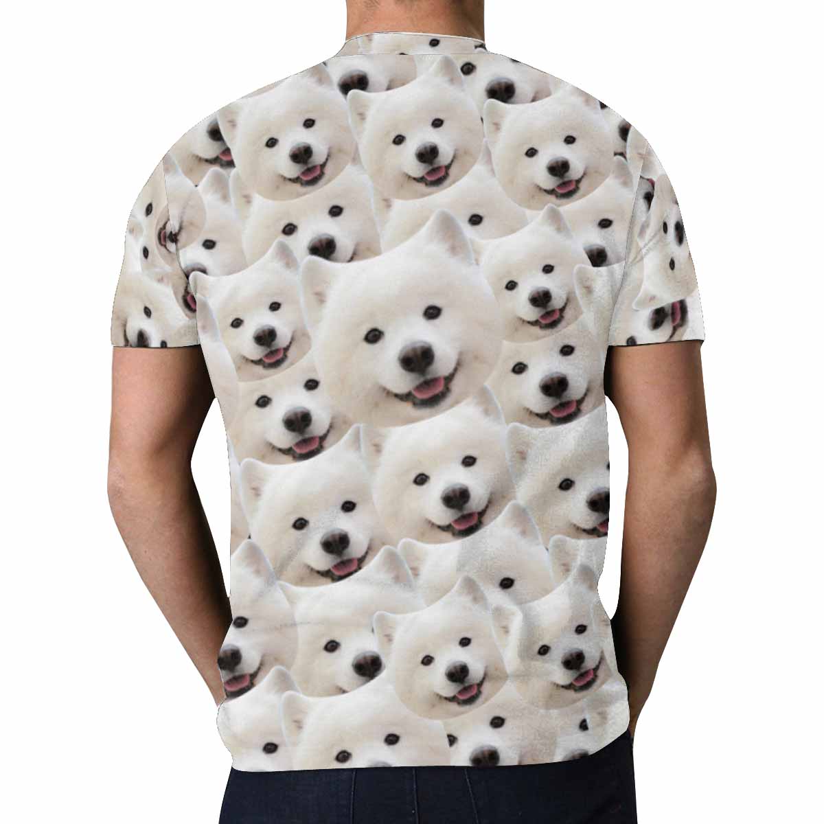 Custom Face Cute Puppy Tee Put Your Photo on Shirt Unique Design Men's All Over Print T-shirt