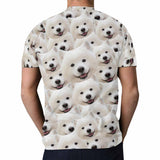 Custom Face Cute Puppy Tee Put Your Photo on Shirt Unique Design Men's All Over Print T-shirt
