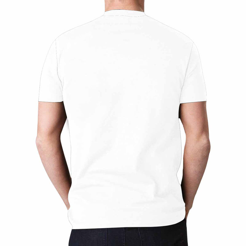 Custom Portrait Outline Shirt, Line Art Photo Shirt For Male, Custom Men's All Over Print T-shirt, Photo Outline Outfit For Couple White