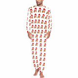 Custom Face Christmas Girlfriend Men's Long Pajama Set