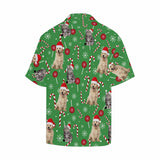 Custom Face Cute Pet Christmas Men's All Over Print Hawaiian Shirt