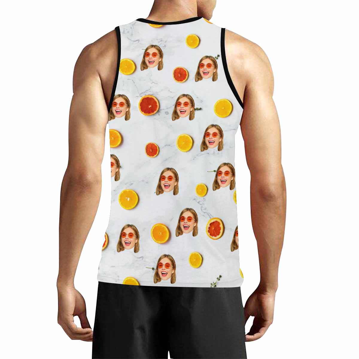 Custom Face Fruit Men's All Over Print Tank Top