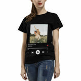 Custom Photo&Text Romantic Love Women's All Over Print T-shirt