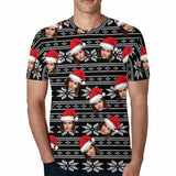 Custom Face Classic Christmas Printing Tee Put Your Photo on Shirt Unique Design Men's All Over Print T-shirt