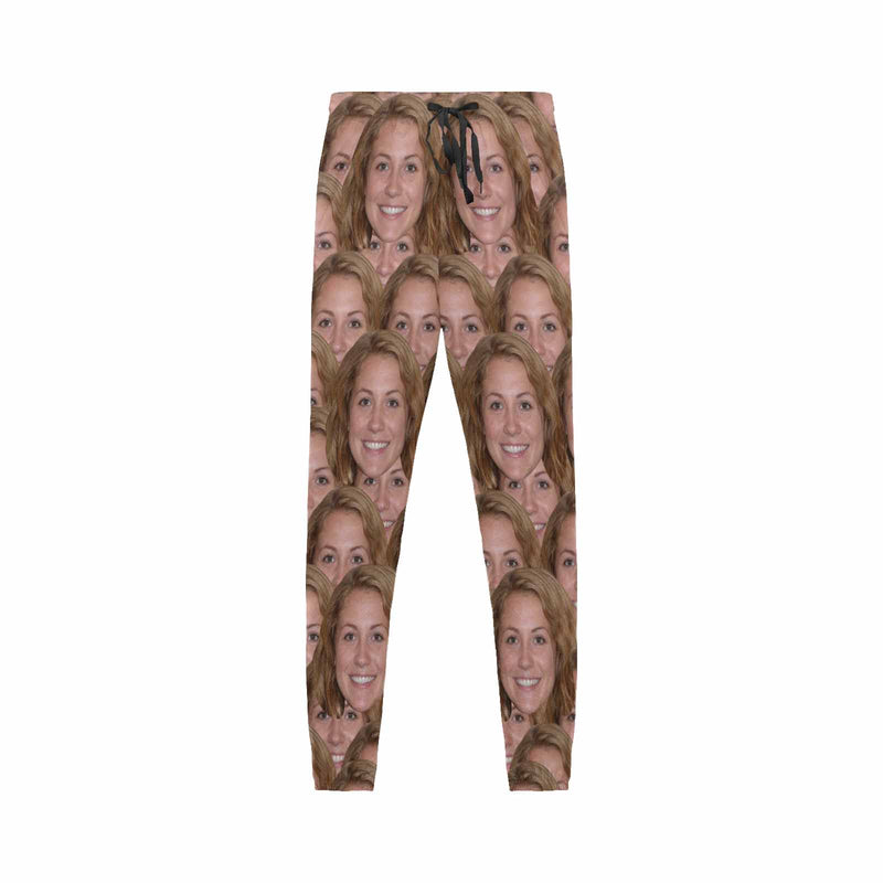 Custom Girlfriend's Face Sleepwear Personalized Men's Slumber Party Long Pajama Pants
